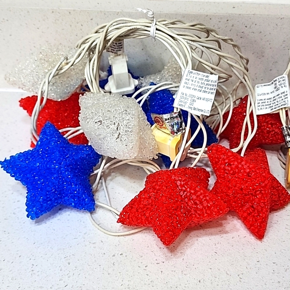 Patriotic String of Star lights.
